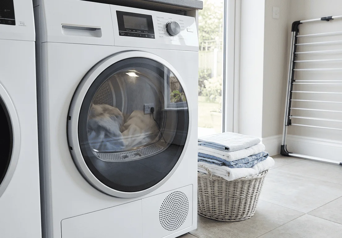 White modern electric dryer