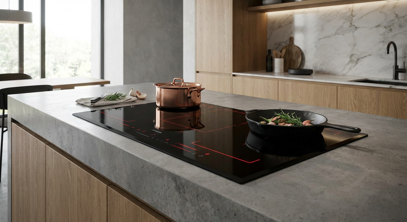 Sleek induction cooktop
